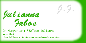 julianna fabos business card